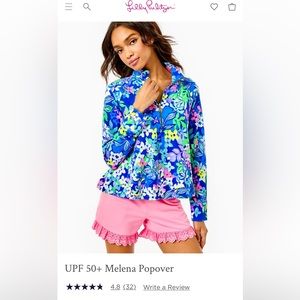 NWT Lilly Pulitzer Popover in Borealis Blue size M